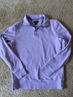 Brooks Brothers Purple French Terry Half-Zip, Size S